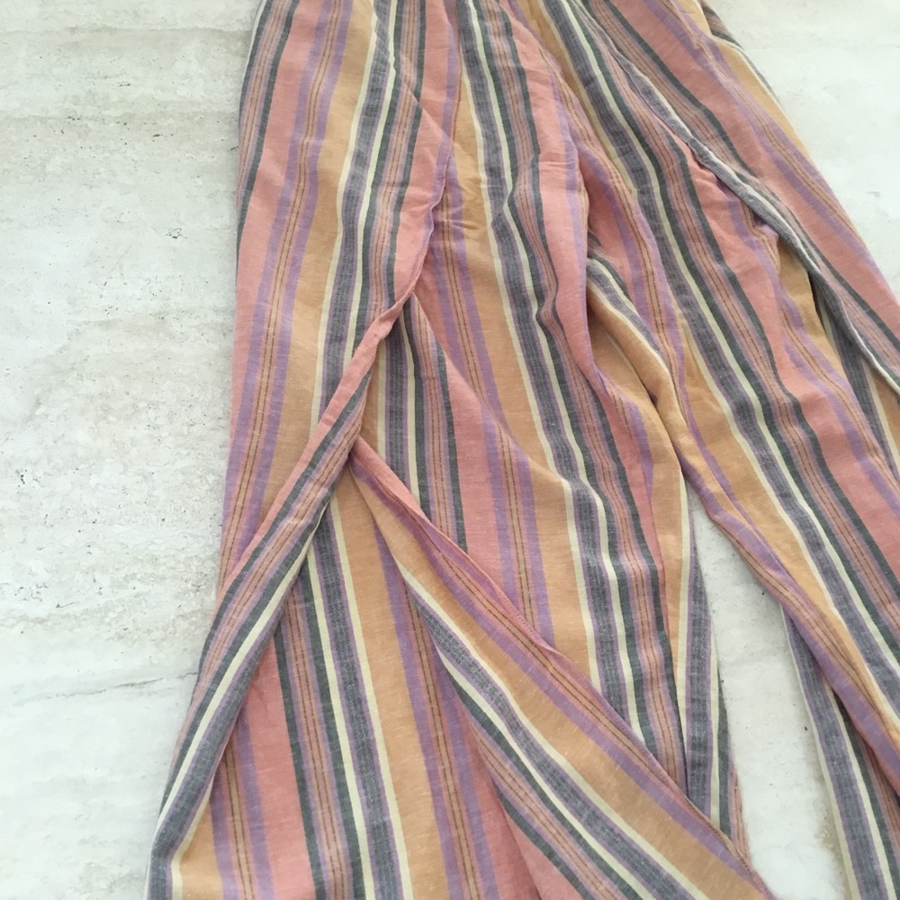 Drew Strapless Split-Leg Linen-Blend Jumpsuit - S… - image 8